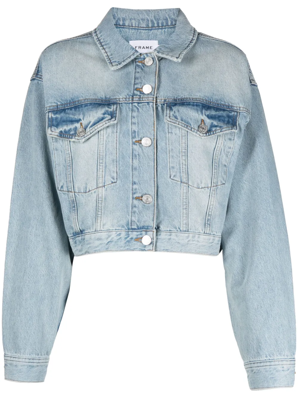 FRAME oversizearms Denim Jacket Farfetch