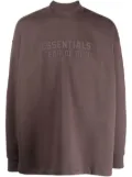 FEAR OF GOD ESSENTIALS crew-neck logo-print sweatshirt - Brown