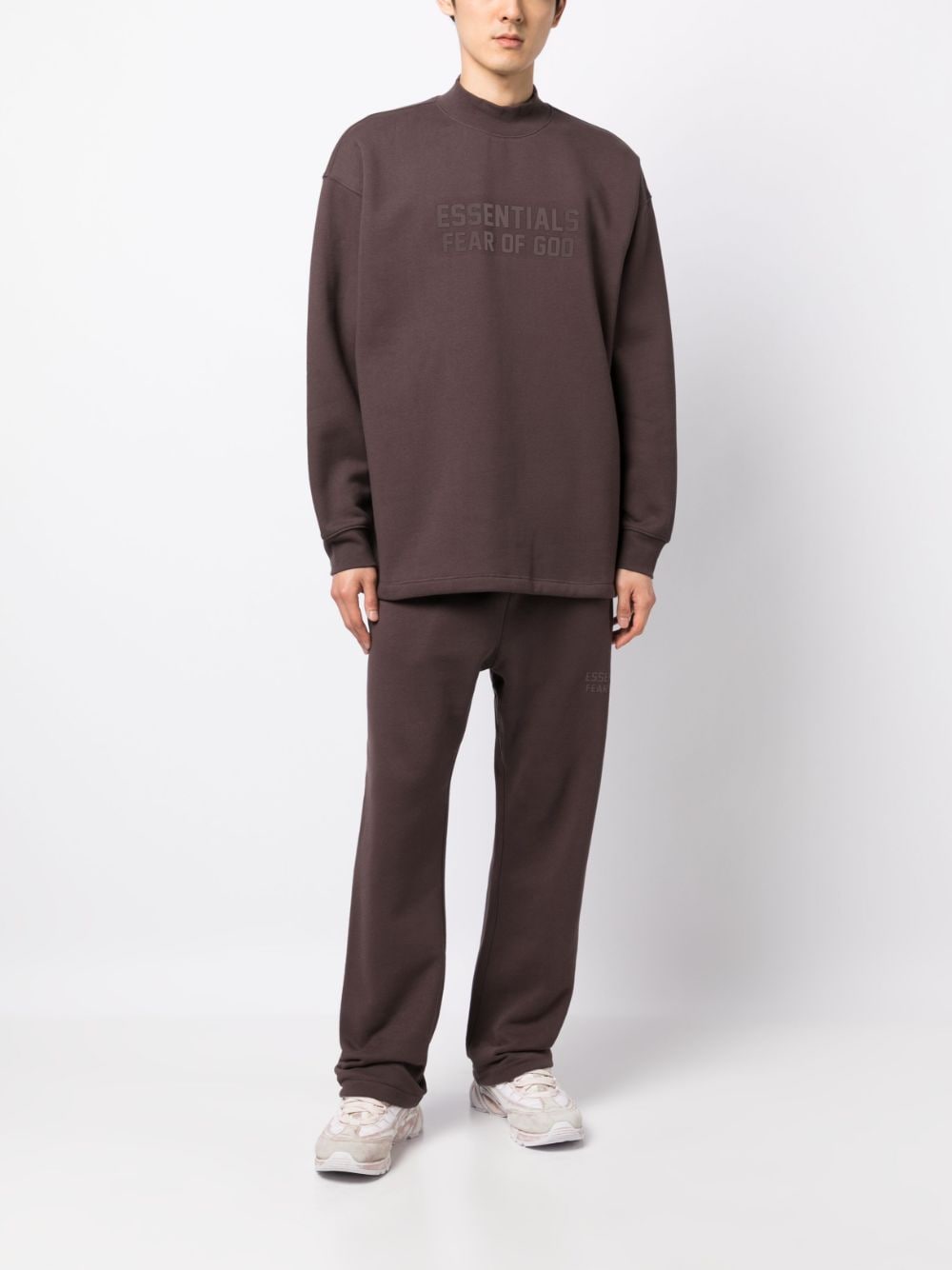 FEAR OF GOD ESSENTIALS Sweater met logoprint - Bruin