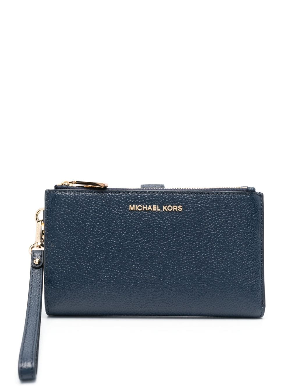 Michael Michael Kors Adele Leather Smartphone Wallet In Blau