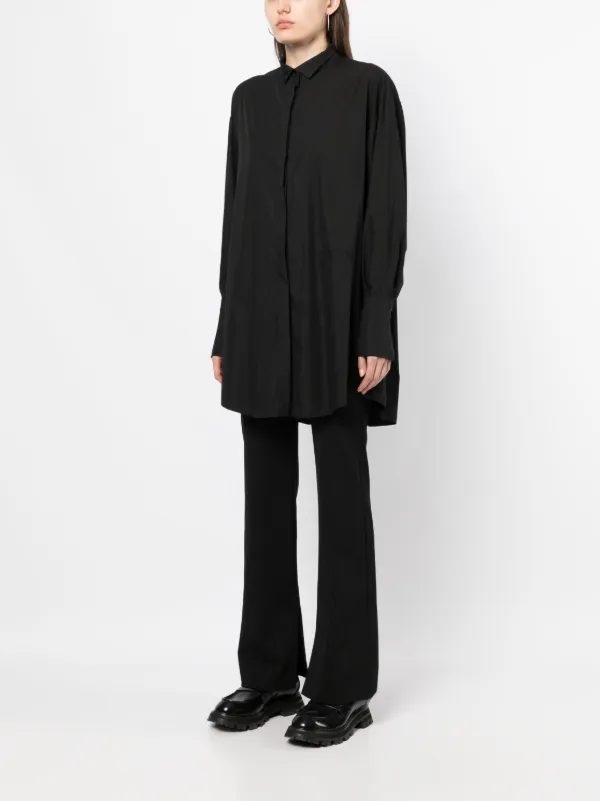 ワンピース PATOU COTTON SHIRT DRESS WITH LOGO EMBROIDERY Patou Embroidered Logo Shirt Dress | Black | FARFETCH TH