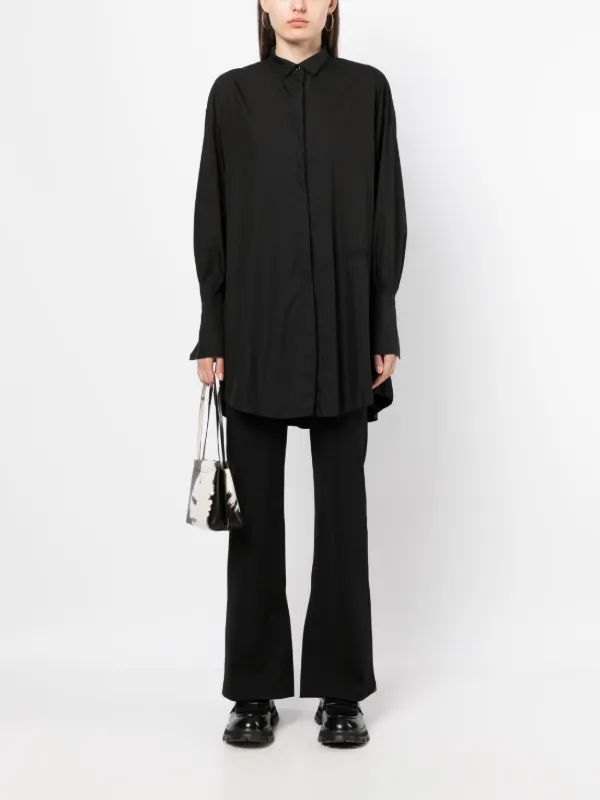 Tシャツ・カットソー PATOU SS23 SHIRT DRESS (DR086_01195054) Patou Embroidered Logo Shirt Dress | Black | FARFETCH