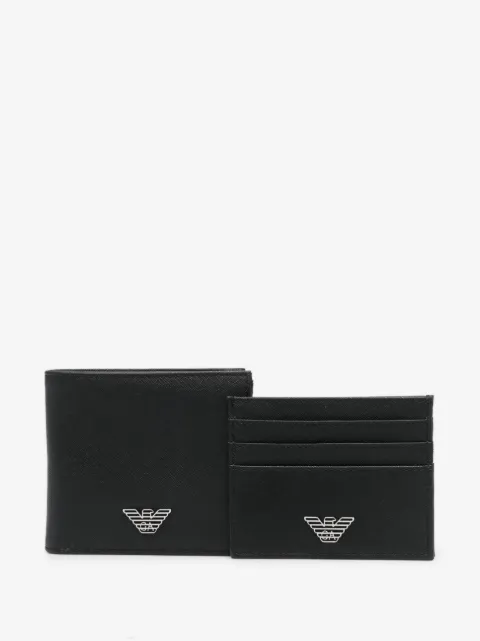 Emporio Armani cartera con placa del logo