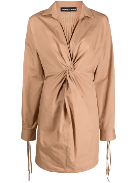 ANDREĀDAMO twist-front shirtdress