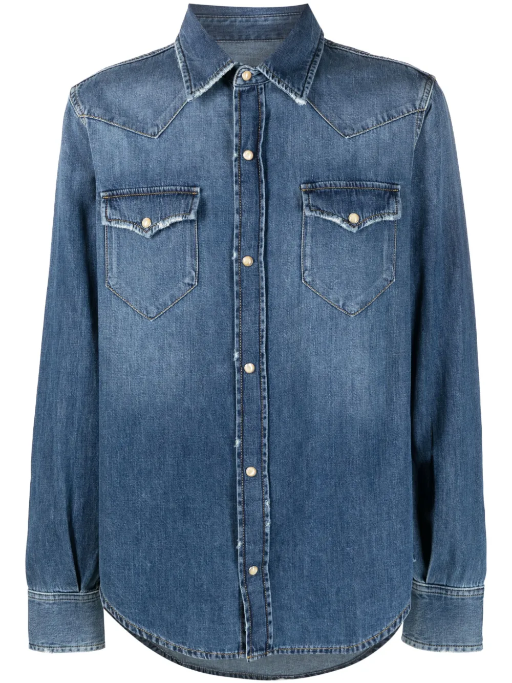 Alanui long-sleeve denim shirt - Blue