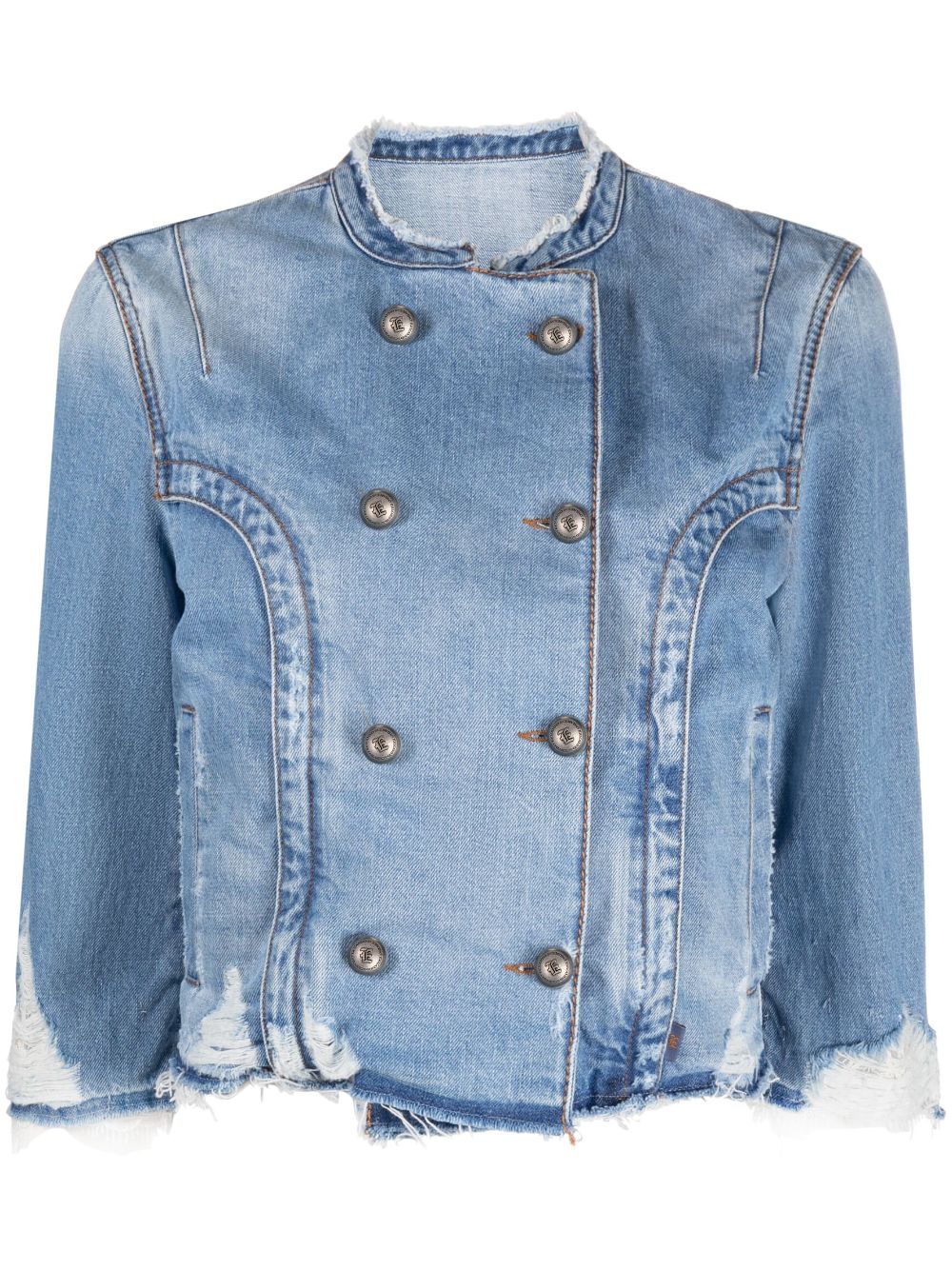 Ermanno Scervino Distressed Denim Jacket - Farfetch