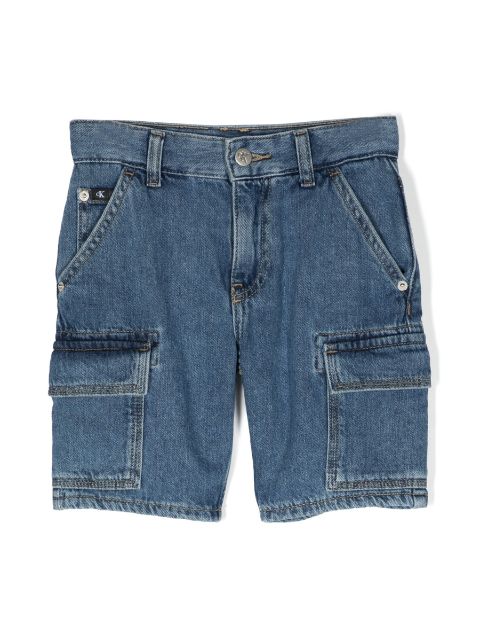 Calvin Klein Kids cargo denim shorts