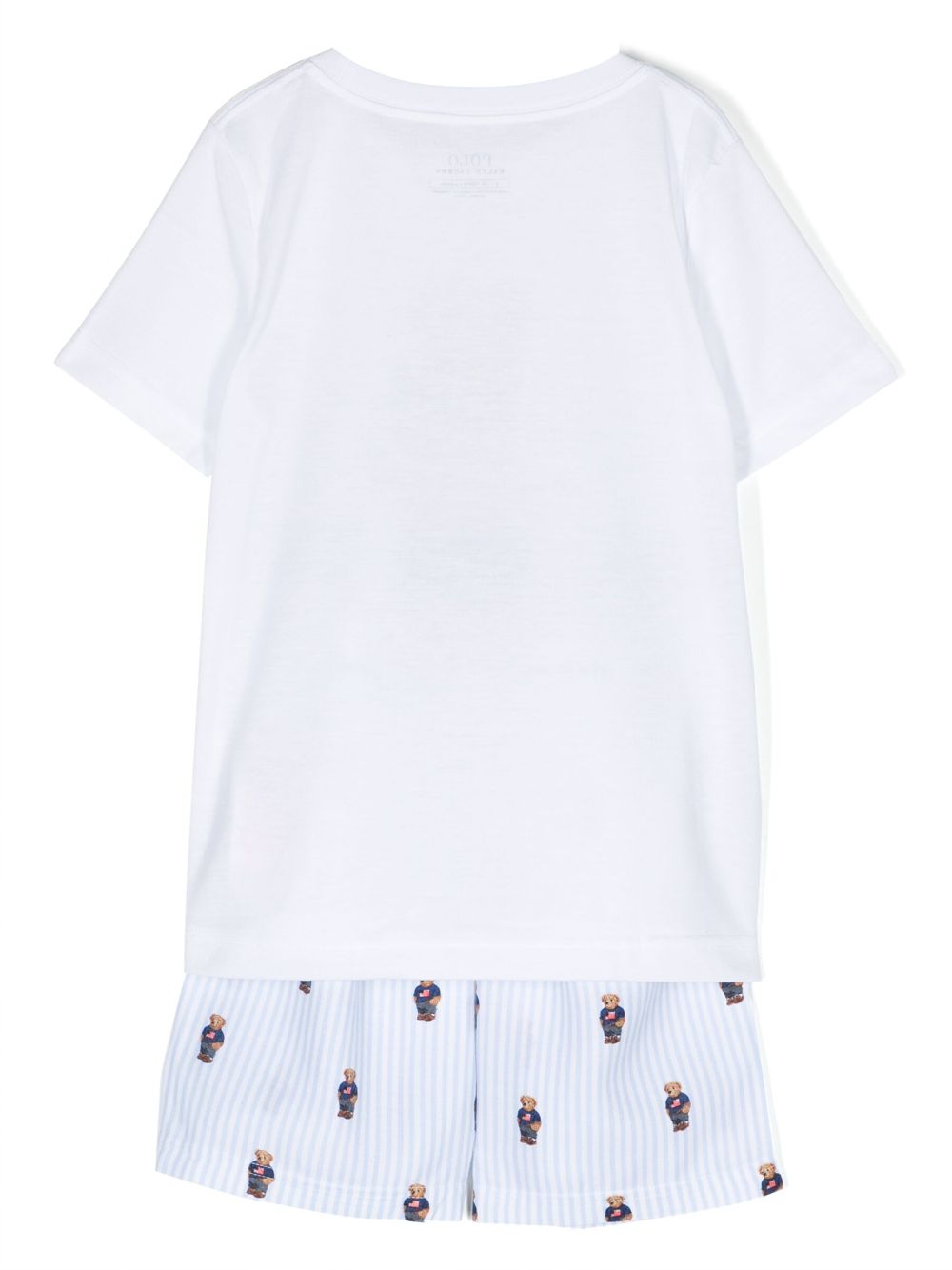 Ralph Lauren Kids T-shirt en shorts met teddybeerprint - Wit