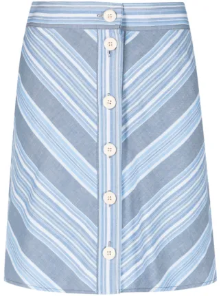 See By Chloé Striped Mini Skirt | Blue | FARFETCH