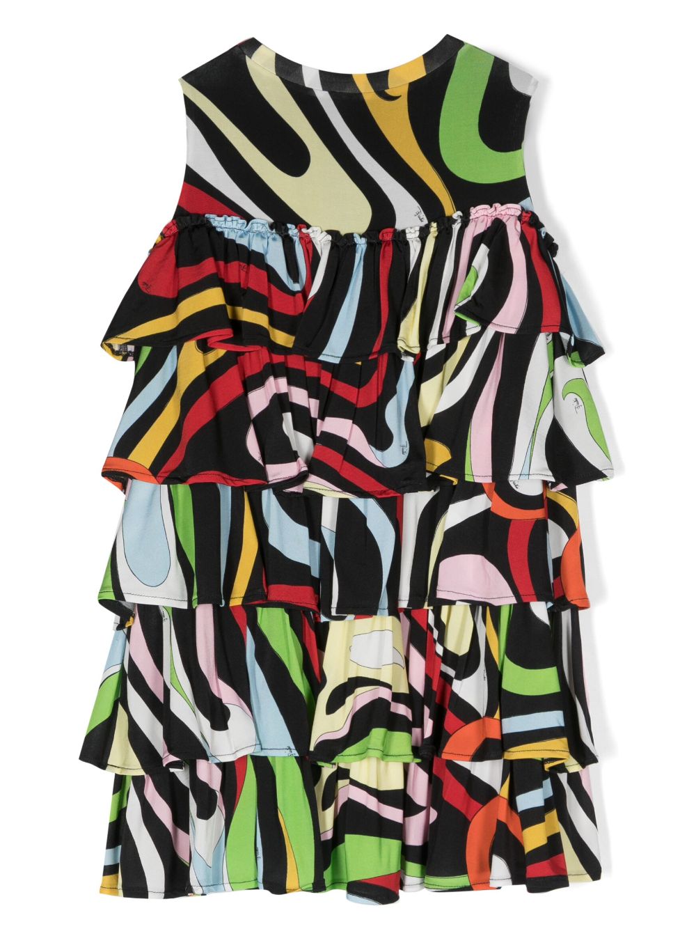 Shop Pucci Junior Logo-print Sleeveless Dress In Black