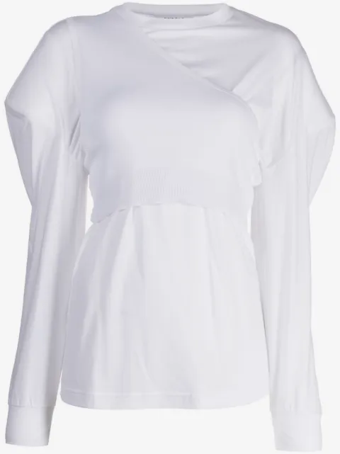 Enföld blusa con dobladillo asimétrico