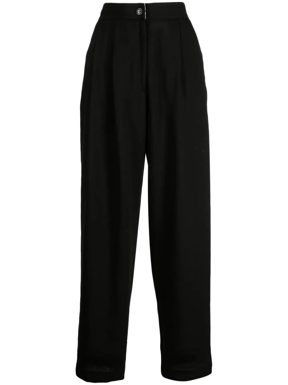 STUDIO TOMBOY pleat-detail wide-leg trousers – Black