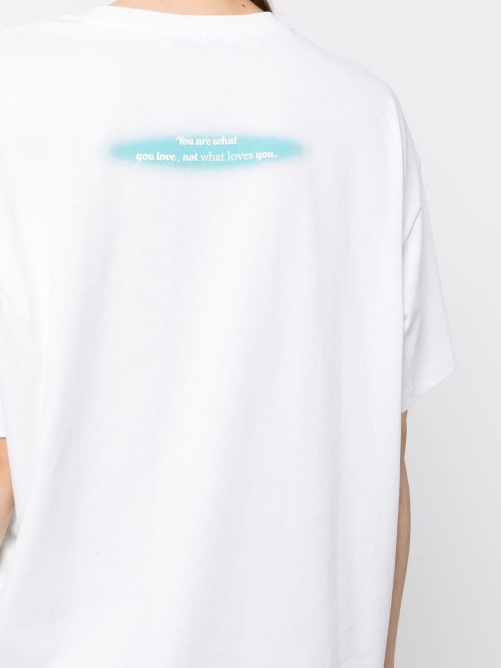 Shop B+ab Slogan-print Cotton T-shirt In White