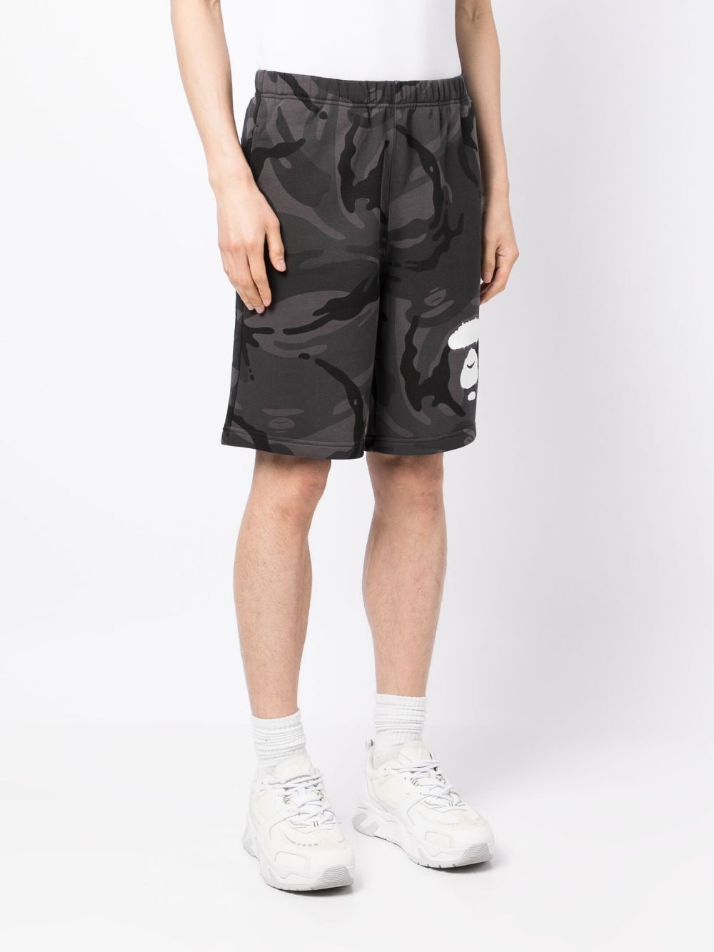 Shop Aape By A Bathing Ape Camouflage-print Bermuda Shorts In Black