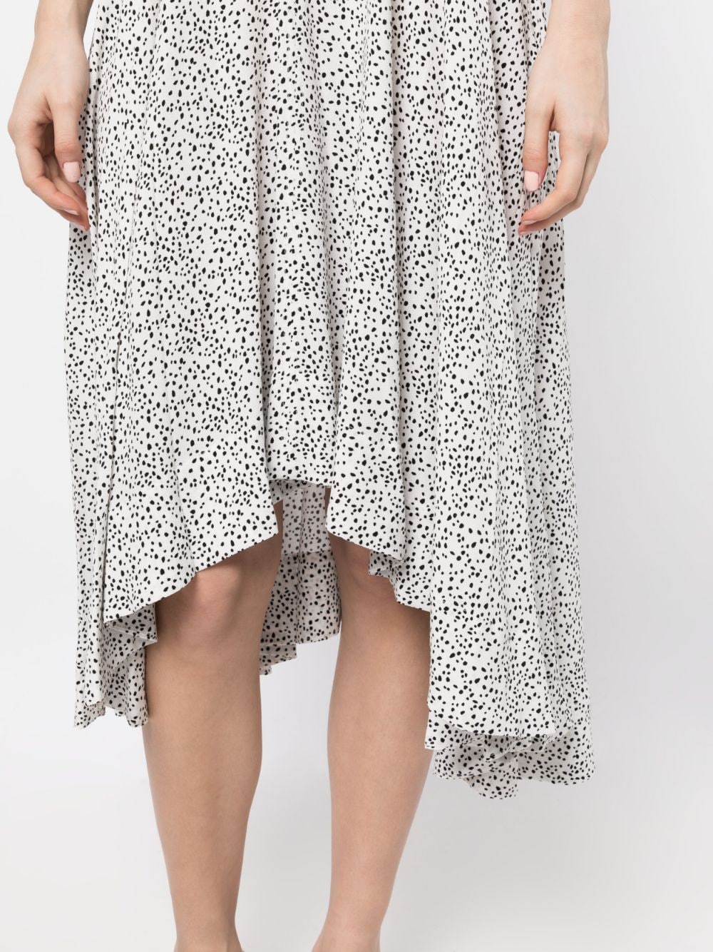 Shop B+ab Asymmetric Polka Dot Midi Dress In White