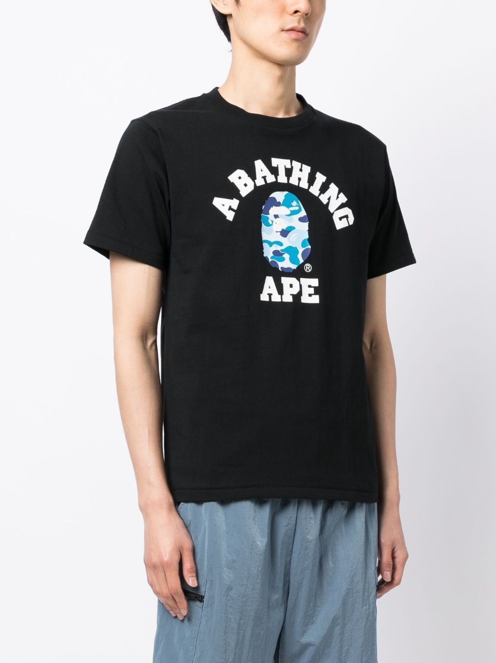 A BATHING APE® logo-print Cotton T-shirt - Farfetch