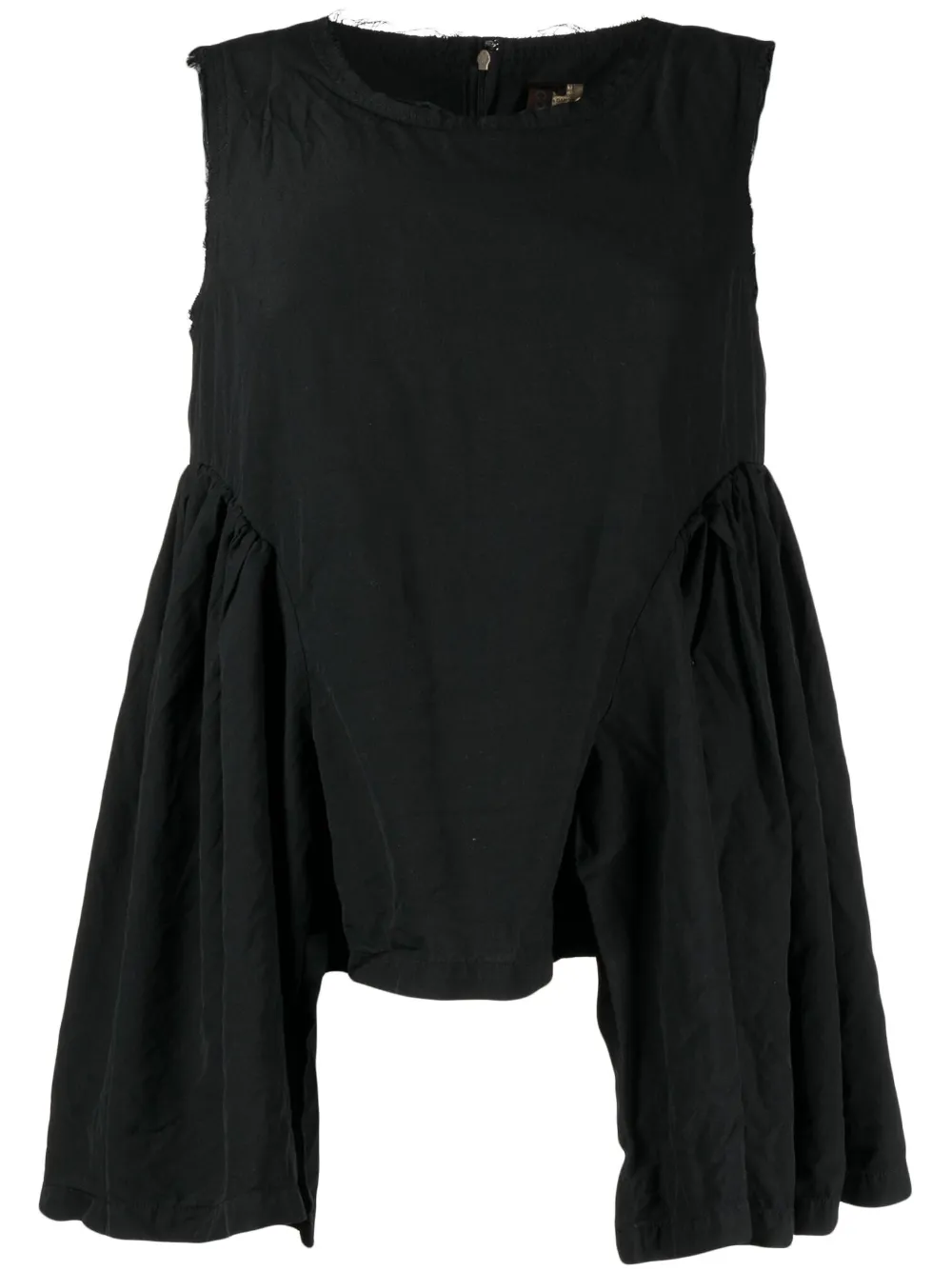 Comme Des Garçons Ruffle-detailing Sleeveless Top In Schwarz
