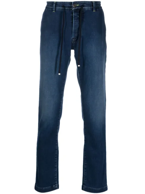 drawstring-waist slim jeans