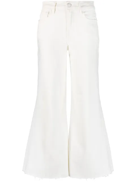 FRAME flared cropped cotton jeans 