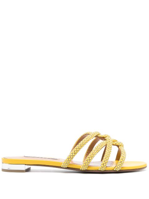 Aquazzura crystal-embellished flat sandals Women