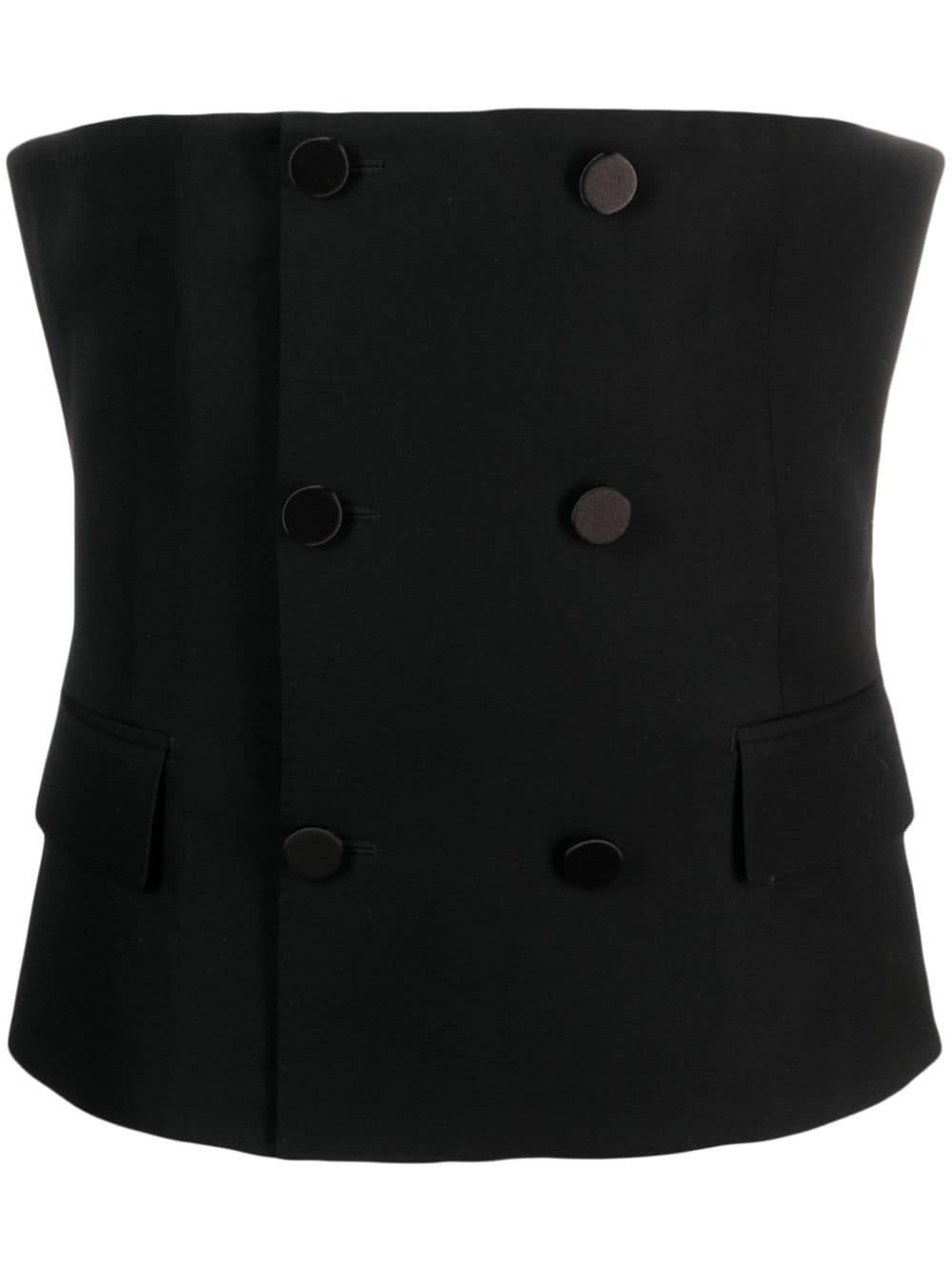 Alexander McQueen Gilet met dubbele rij knopen Zwart