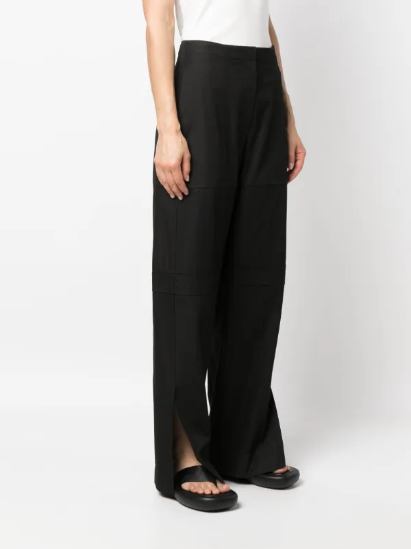 Jil Sander Panelled straight-leg Cut Trousers | Black | FARFETCH