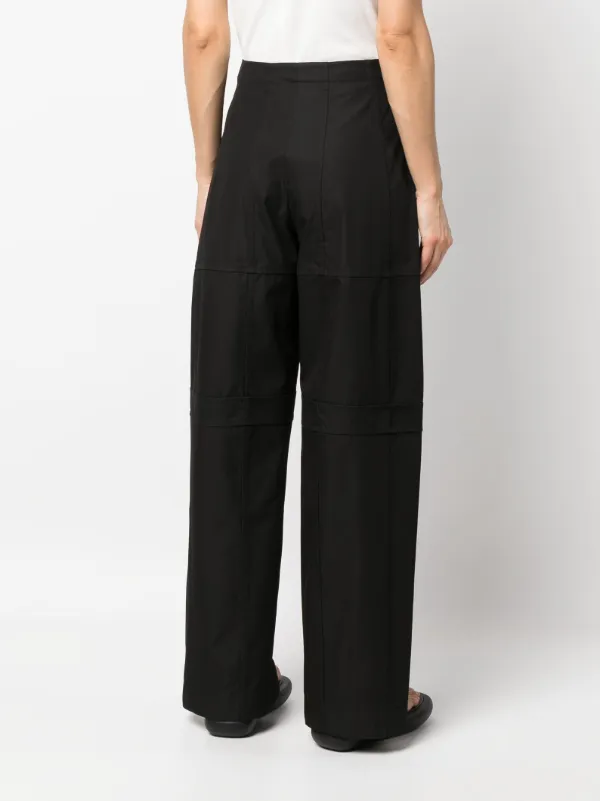Jil Sander Panelled straight-leg Cut Trousers | Black | FARFETCH
