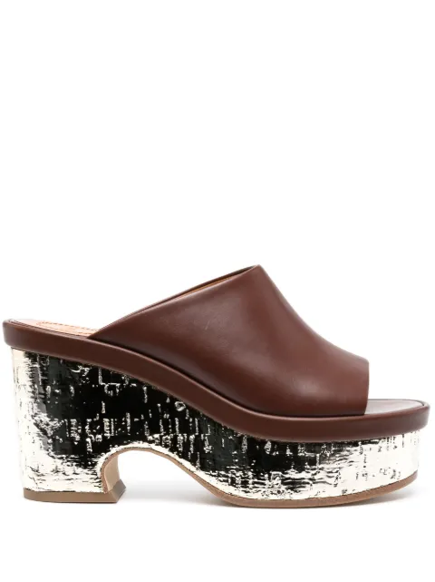 Chloé Oli 100mm platform leather mules