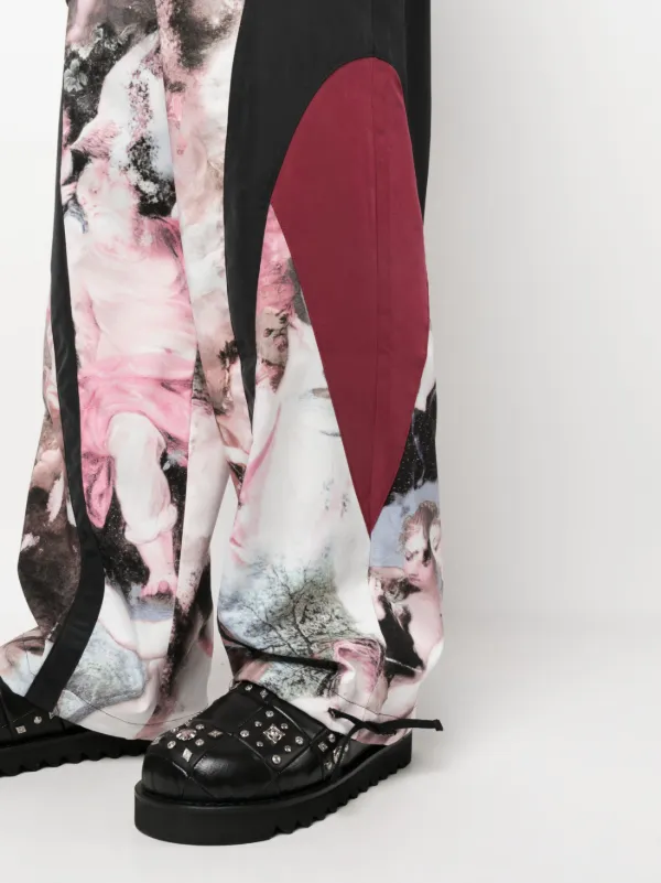 Balmain Pastel-print Track Pants | Black | FARFETCH AU