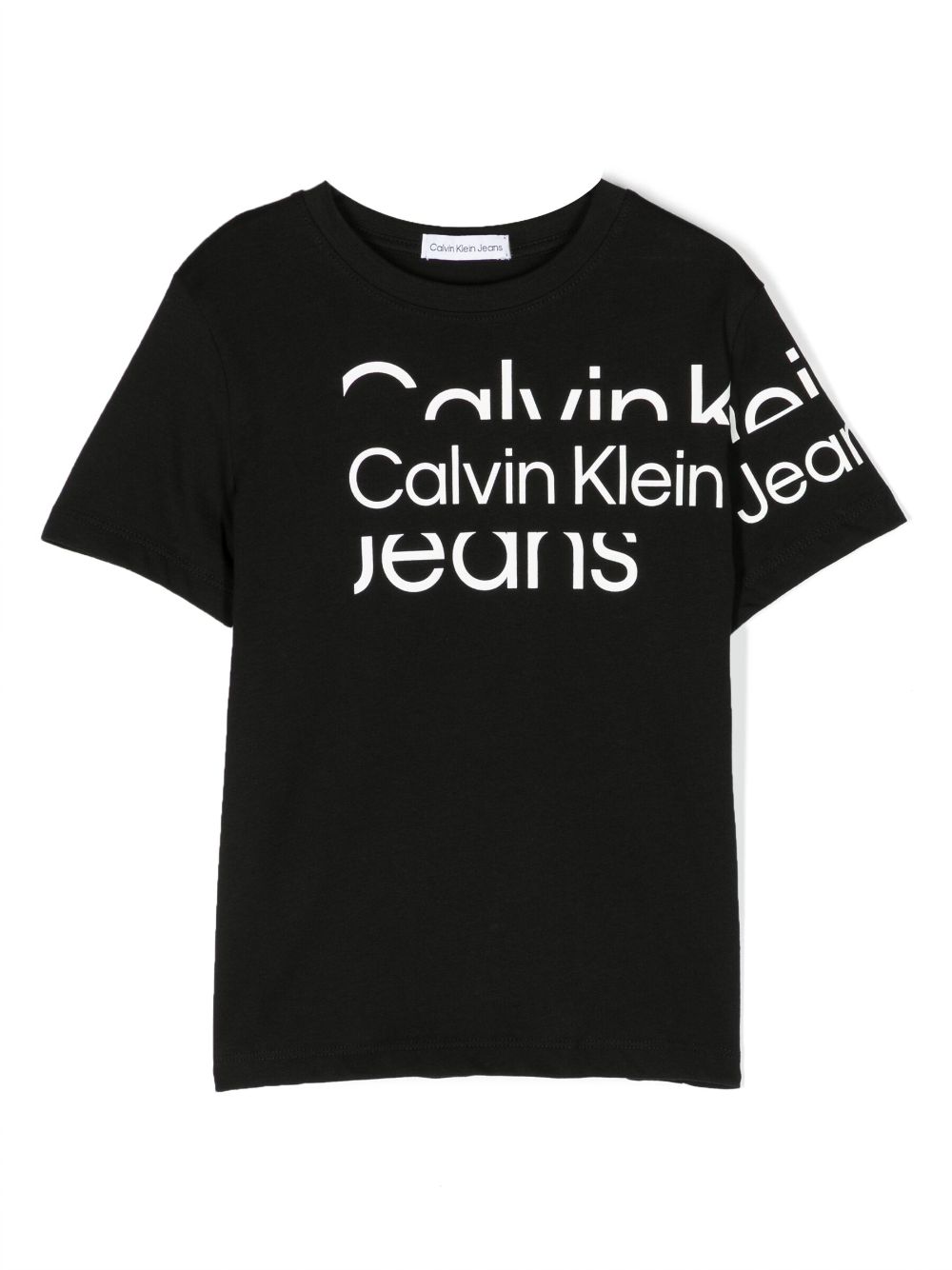 Calvin Klein Kids logo-print cotton T-shirt - Black