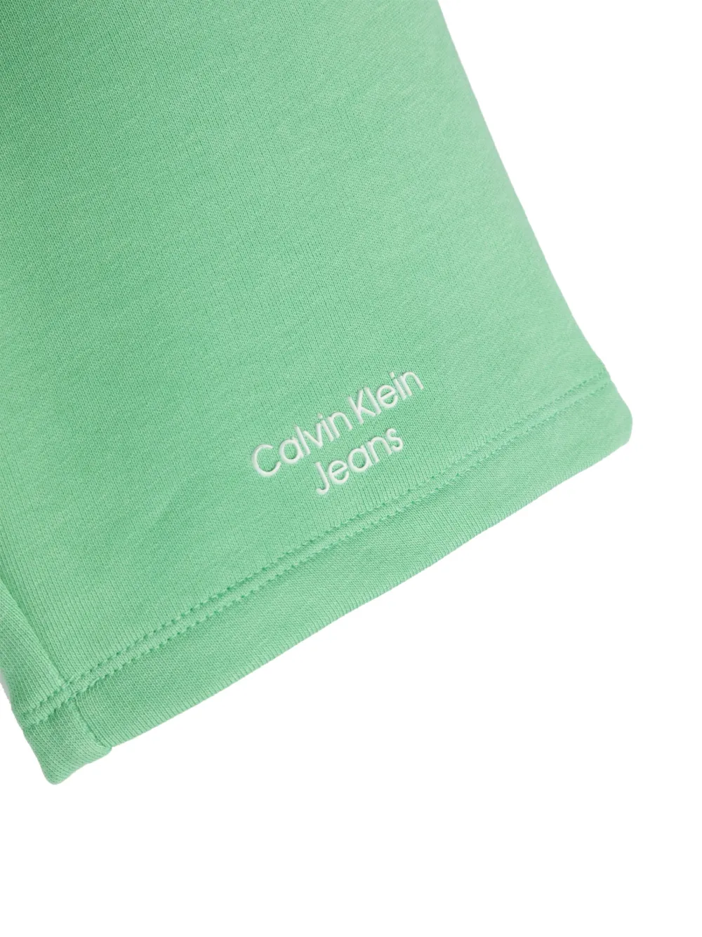 Calvin Klein Logo-print Elasticated-waist Shorts In Green