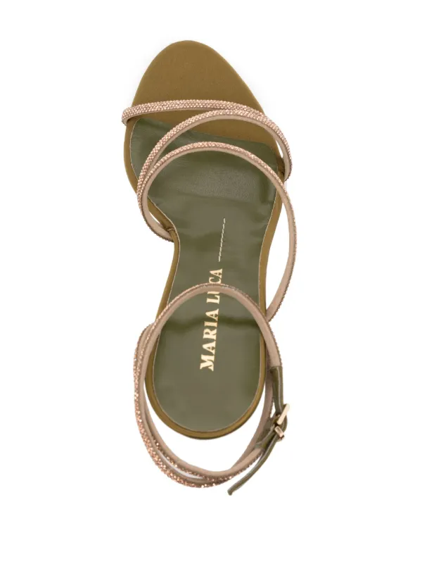 サンダル・ミュール MARIA LUCA Sandals MARIA LUCA 95mm crystal-embellished Sandals | Gold | FARFETCH