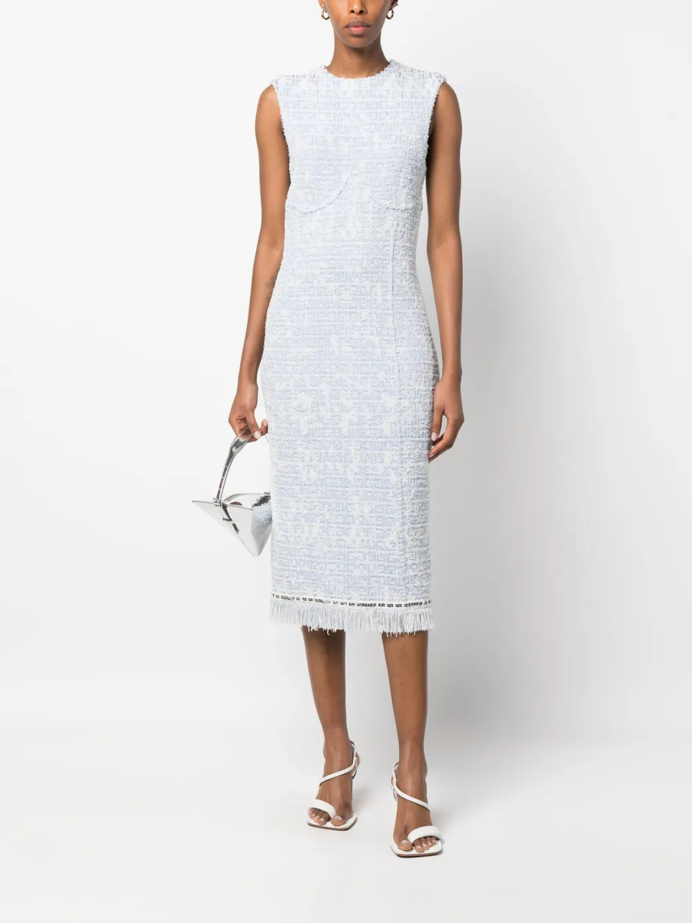Givenchy Jurk met jacquard Blauw