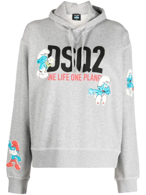 Dsquared2 cartoon-print cotton hoodie