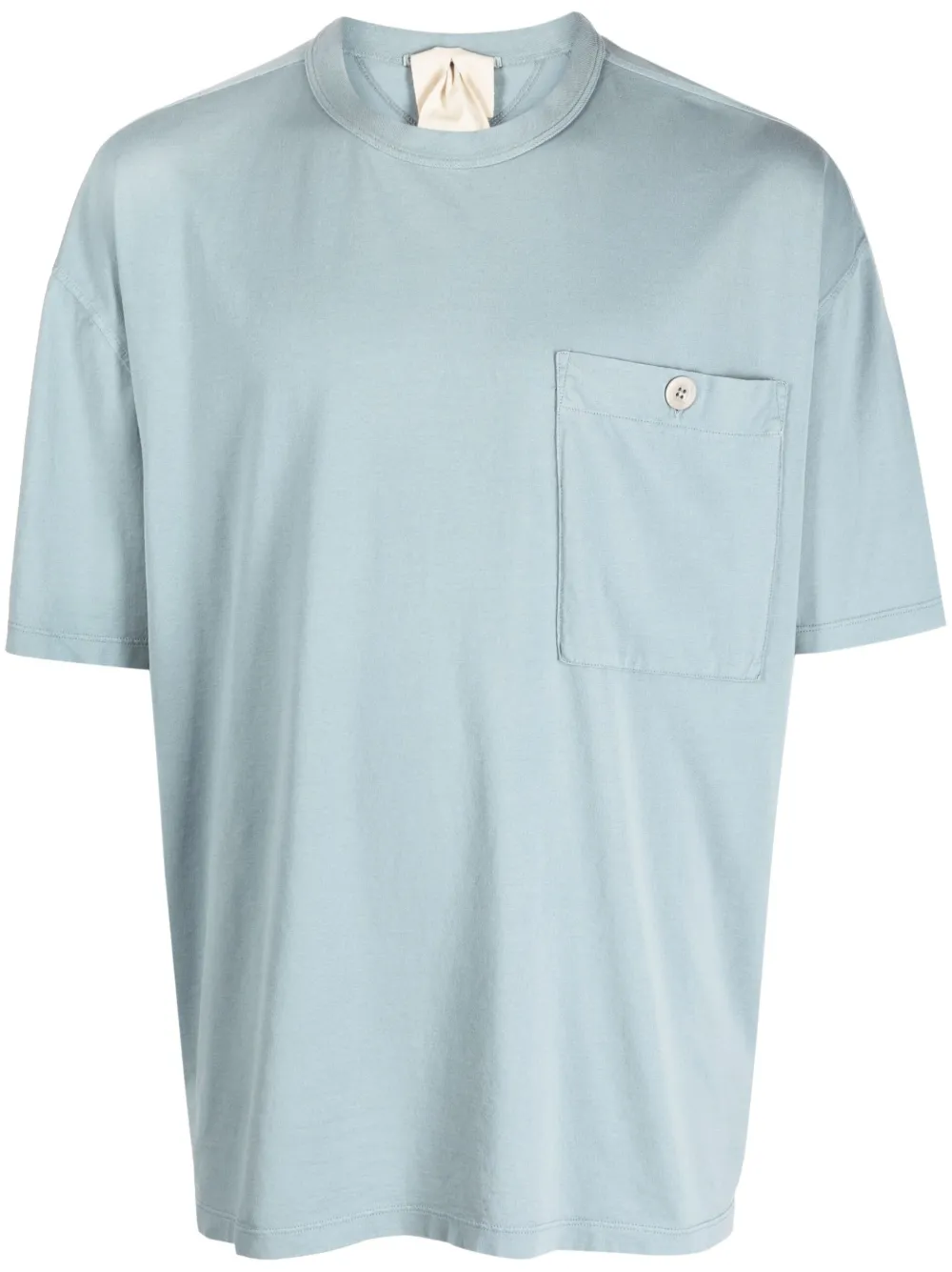 Ten C Logo Patch Crewneck T-shirt In Grey