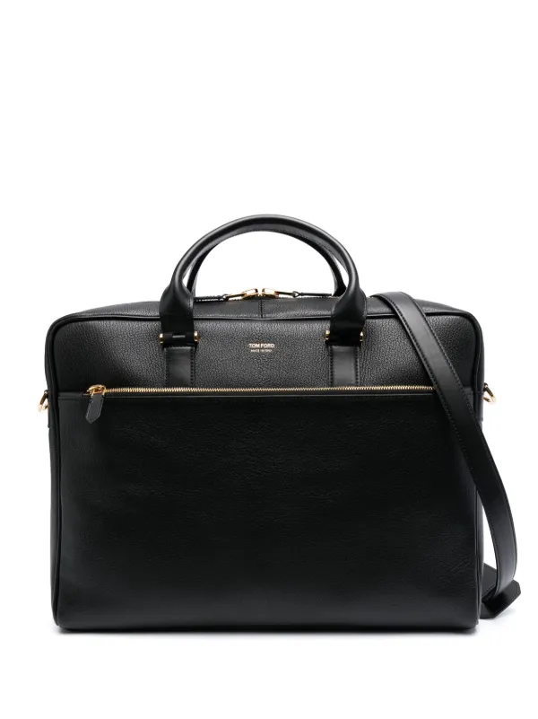 TOM FORD Full-Grain Leather Messenger Bag for Men