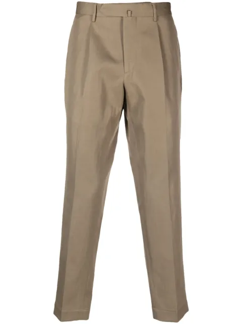 Dell'oglio pleat-detail cropped chinos