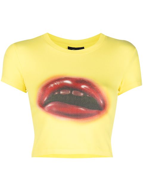 Mowalola graphic-print cropped T-shirt 
