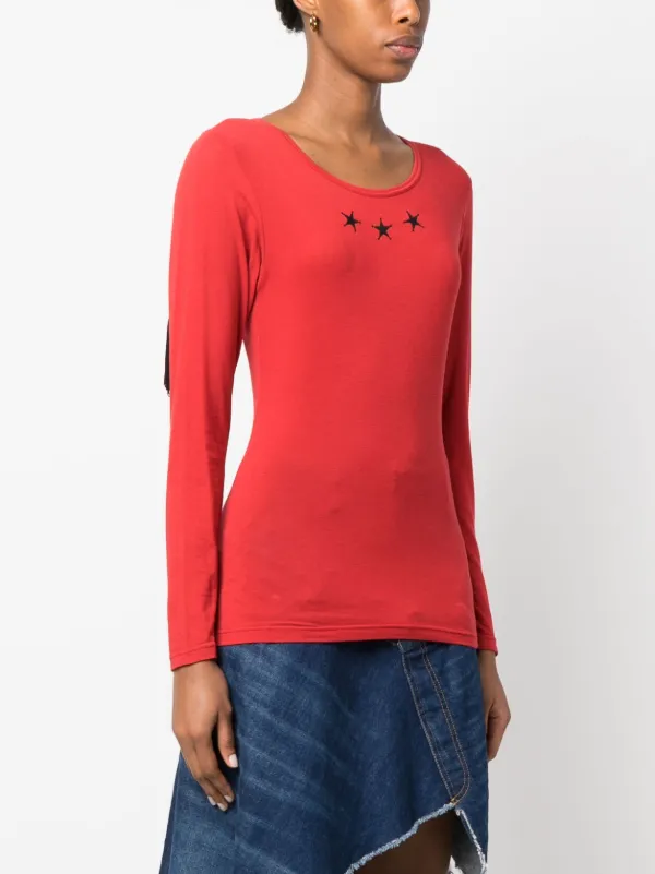Jean Paul Gaultier Pre-Owned 1980s フリンジ ロングTシャツ | レッド 