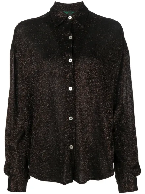 Jean Paul Gaultier Pre-Owned 1980s lamé-effect button-up shirt