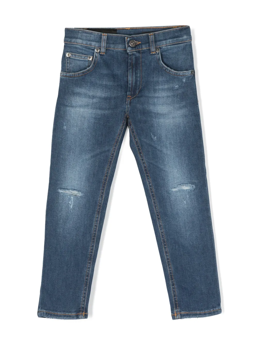 Dondup Kids' Distressed Denim Jeans In Blue