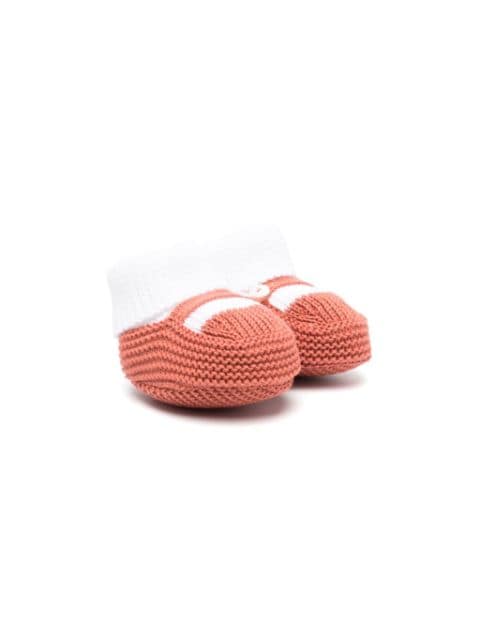 Little Bear slippers tejidos con diseño de dos tonos