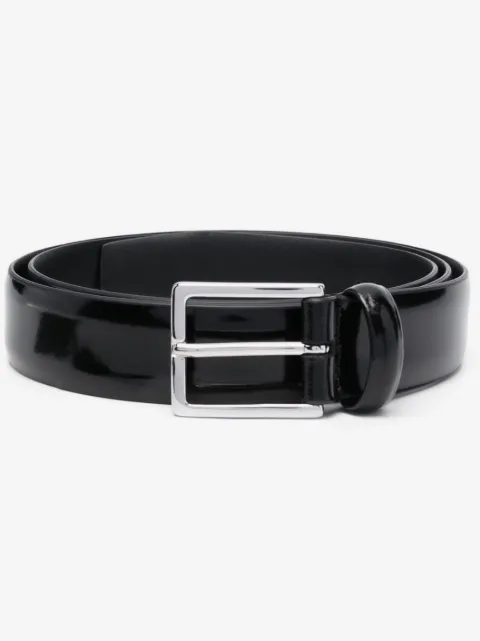 Dell'oglio square-buckle patent-leather belt
