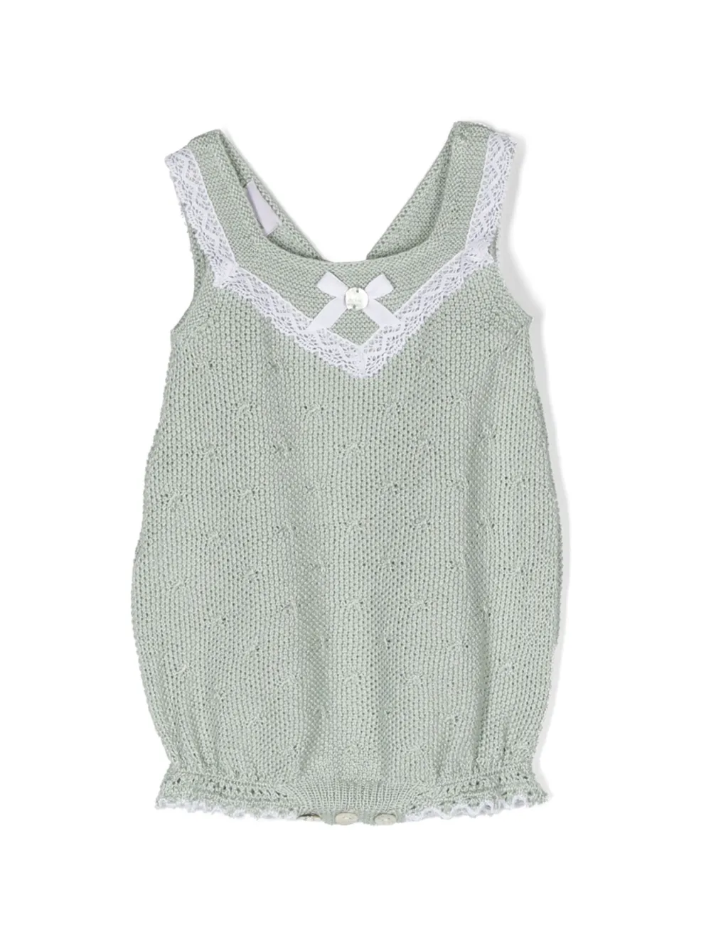 Paz Rodriguez Baby Girls Green Cotton Knit Shortie