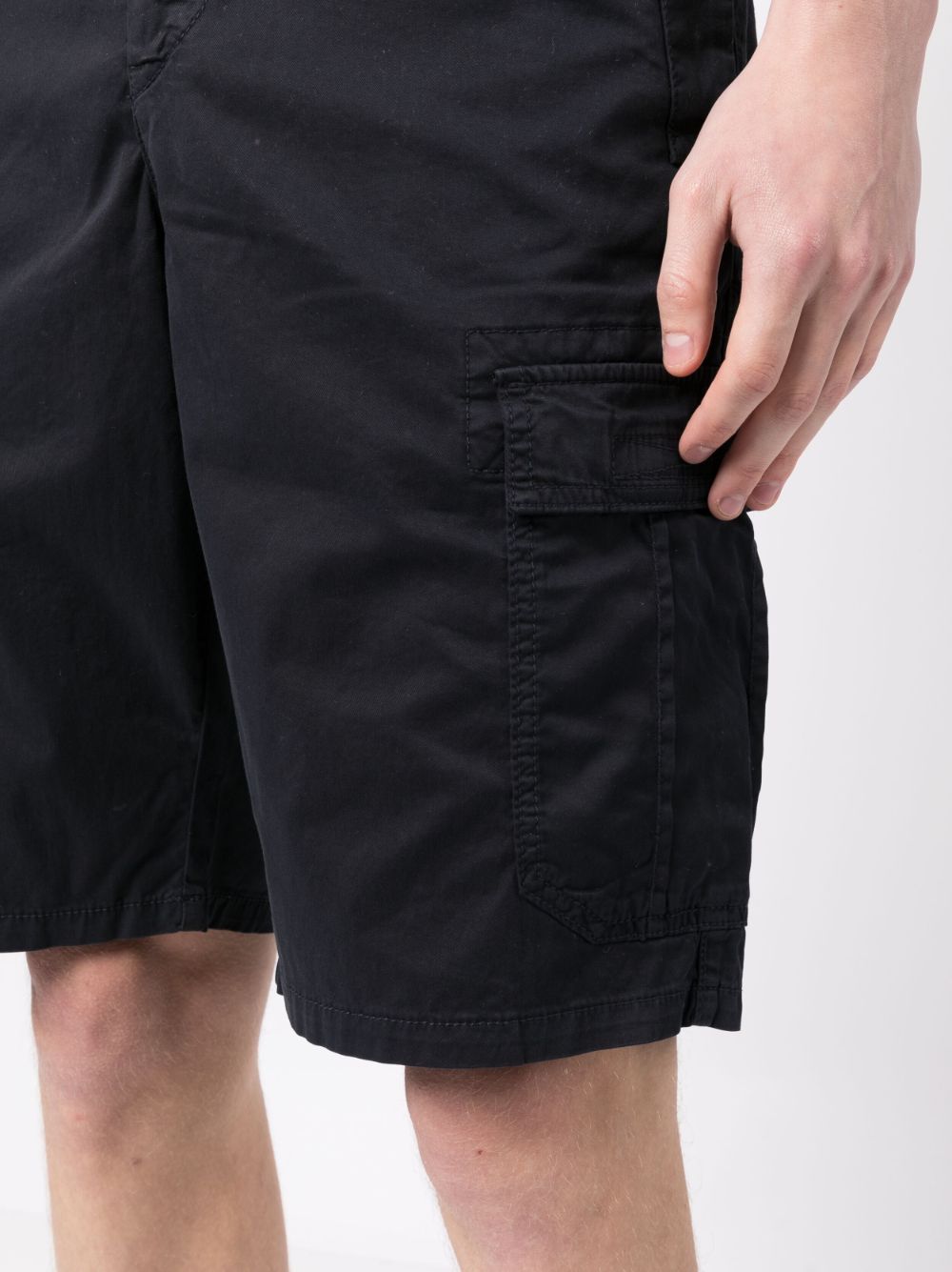 Shop Hugo Boss Drawstring Cargo Shorts In Blue