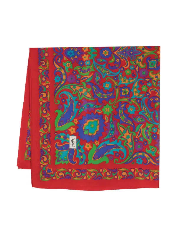 Eric Bompard Foulard Mini Carré en Cachemire Tartan Rouge Tango – Les Archives