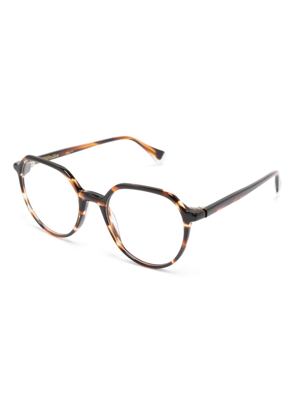 GIGI STUDIOS Alda tortoiseshell round-frame glasses - Bruin
