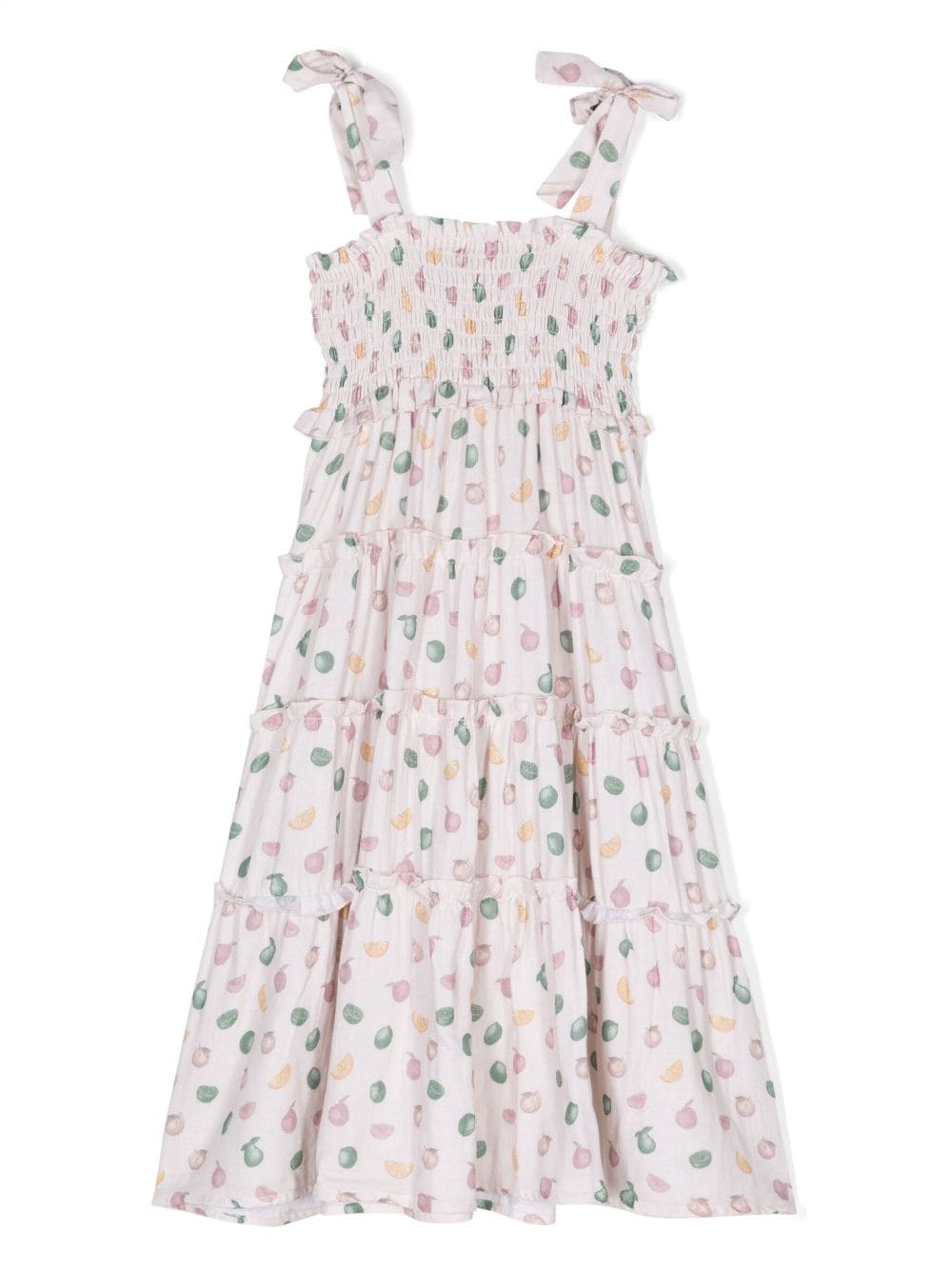 COCO AU LAIT fruit-print tiered cotton dress - Roze