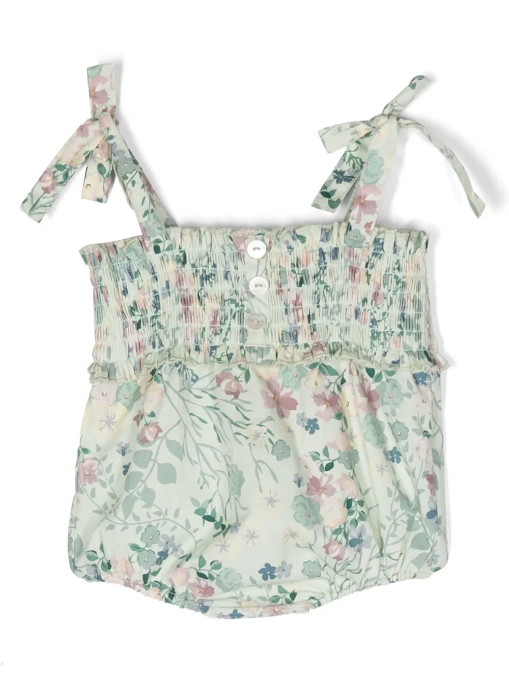 Coco Au Lait Green Romper For Baby Girl With Print
