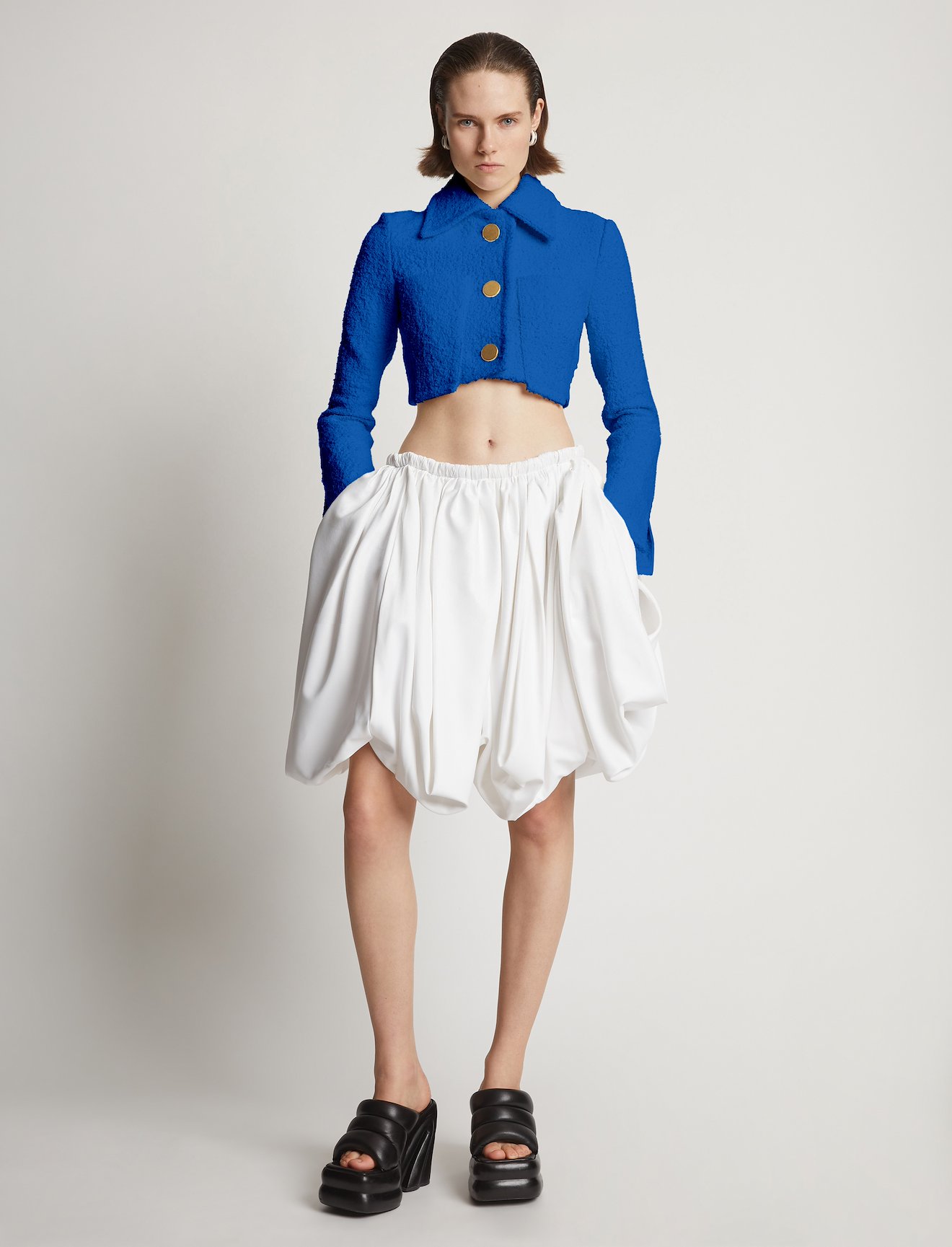 Boucle Tweed Crop Jacket #1